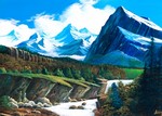 ロッキー雪解けの流れ